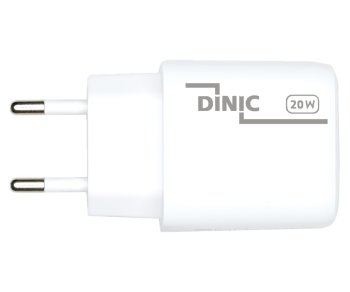 Nabíjačka/napájací zdroj USB C+A 20 W, PD, biela, krabica Power Delivery, biela, DINIC Box